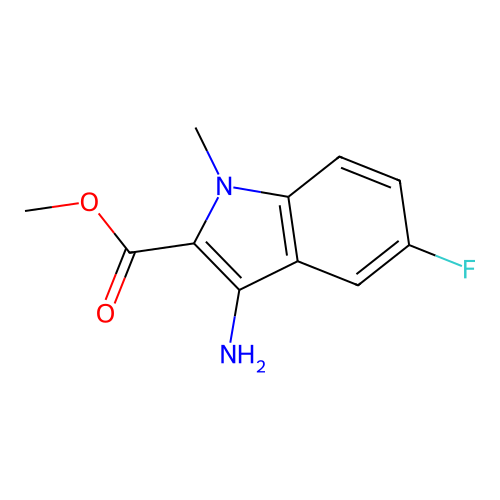 methyl 3-amino-5-fluoro-1-methyl-1H-indole-2-carboxylate structure