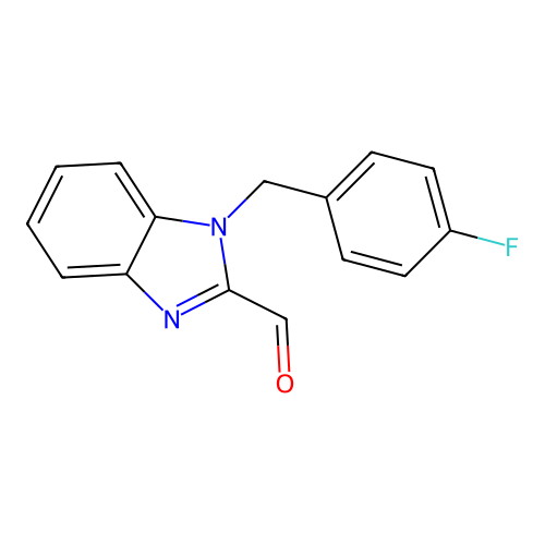 1-[(4-Fluorophenyl)methyl]benzimidazole-2-carbaldehyde structure