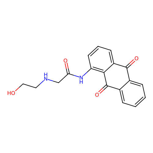 N-(9,10-dioxoanthryl)-2-[(2-hydroxyethyl)amino]acetamide structure