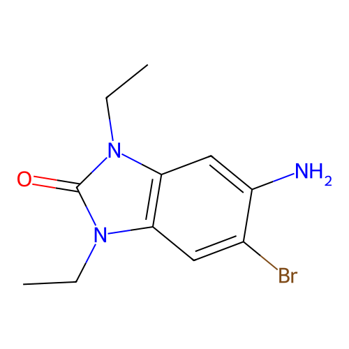 5-Amino-6-bromo-1,3-diethyl-1,3-dihydro-benzoimidazol-2-one structure