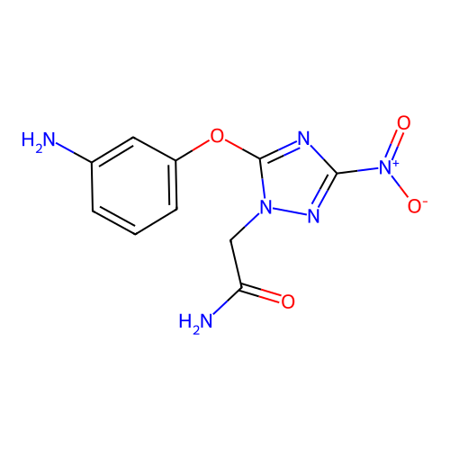 5-(3-Aminophenoxy)-3-nitro-1H-1,2,4-triazole-1-acetamide structure