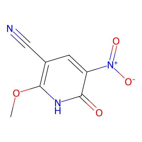 2-Methoxy-5-nitro-6-oxo-1,6-dihydropyridine-3-carbonitrile structure