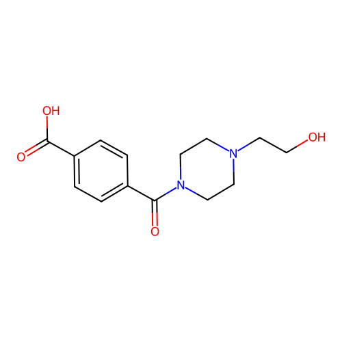 4-[4-(2-hydroxyethyl)piperazine-1-carbonyl]benzoic Acid structure