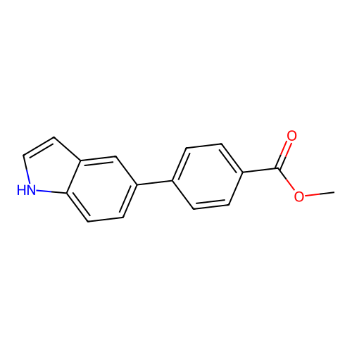 Methyl 4-(1H-indol-5-yl)benzoate structure