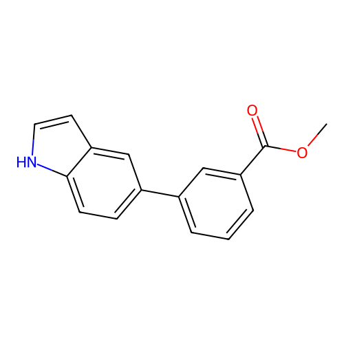 Methyl 3-(1H-indol-5-yl)benzoate structure
