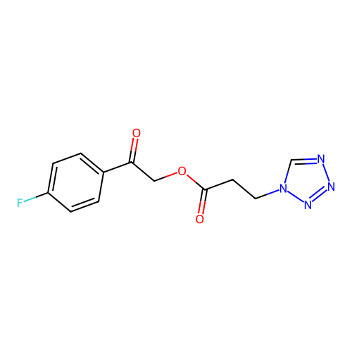 1H-1,2,3,4-Tetrazole-1-propanoic acid, 2-(4-fluorophenyl)-2-oxoethyl ester structure