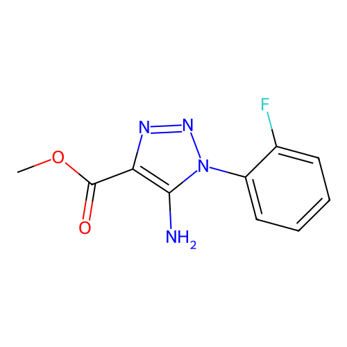 methyl 5-amino-1-(2-fluorophenyl)-1H-1,2,3-triazole-4-carboxylate structure