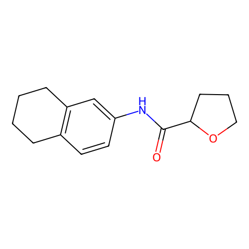 N-(5,6,7,8-tetrahydronaphthalen-2-yl)tetrahydrofuran-2-carboxamide structure