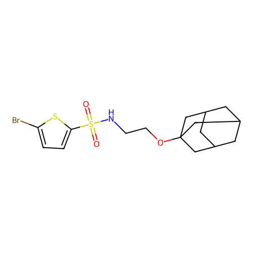 N-[2-(Adamantan-1-yloxy)ethyl]-5-bromothiophene-2-sulfonamide structure