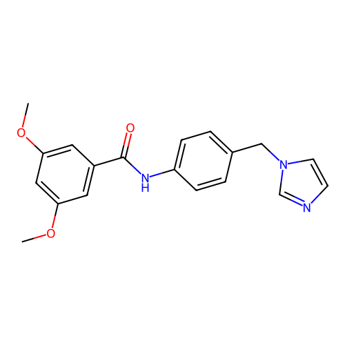 N-[4-(1H-imidazol-1-ylmethyl)phenyl]-3,5-dimethoxybenzamide structure