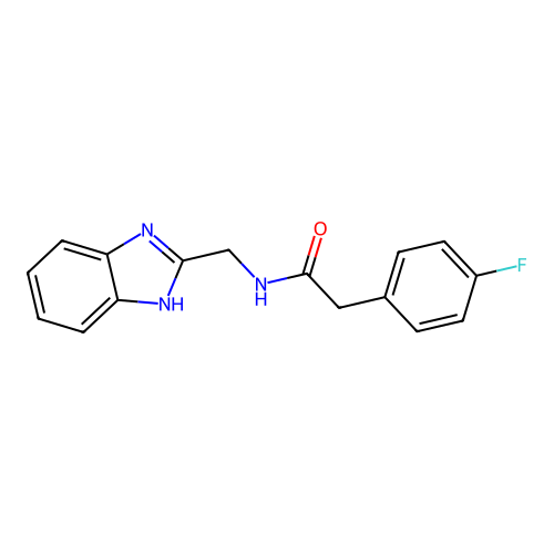 N-(1H-benzimidazol-2-ylmethyl)-2-(4-fluorophenyl)acetamide structure