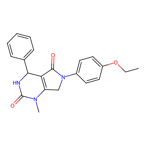 6-(4-ethoxyphenyl)-1-methyl-4-phenyl-3,4,6,7-tetrahydro-1H-pyrrolo[3,4-d]pyrimidine-2,5-dione structure