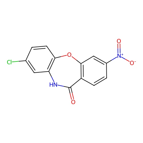 8-chloro-3-nitrodibenzo[b,f][1,4]oxazepin-11(10H)-one structure