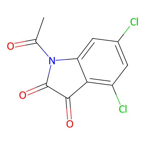 1-acetyl-4,6-dichloro-1H-indole-2,3-dione structure