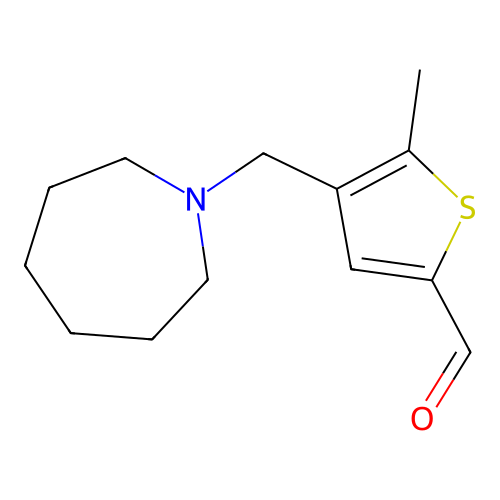 4-(Azepan-1-ylmethyl)-5-methylthiophene-2-carbaldehyde structure