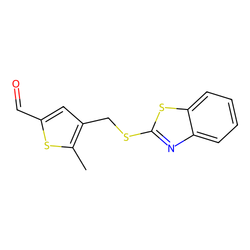 4-(Benzothiazol-2-ylthiomethyl)-5-methylthiophene-2-carbaldehyde structure