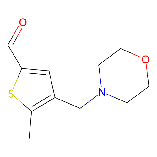 5-Methyl-4-(morpholin-4-ylmethyl)thiophene-2-carbaldehyde structure