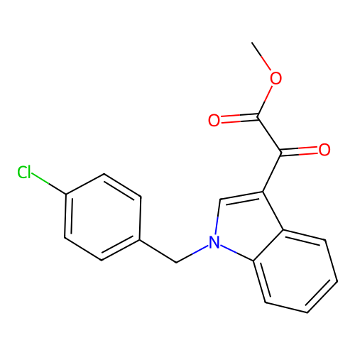 methyl [1-(4-chlorobenzyl)-1H-indol-3-yl](oxo)acetate structure