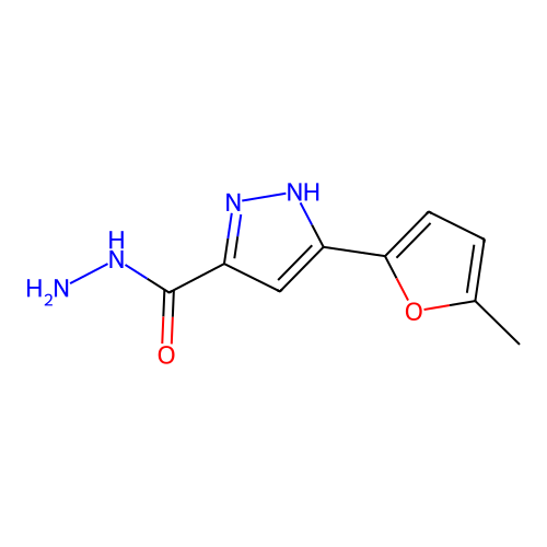 3-(5-methylfuran-2-yl)-1H-pyrazole-5-carbohydrazide structure