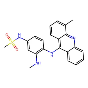 N-(4-(4-Methyl-9-acridinyl)amino-3-methylaminophenyl)methanesulfonamide structure