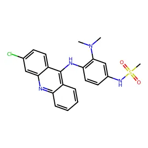 Methanesulfonamide, N-(4-((3-chloro-9-acridinyl)amino)-3-(dimethylamino)phenyl)- structure