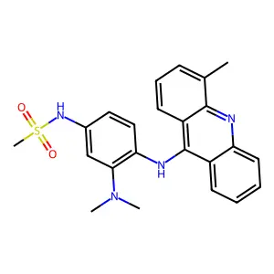 Methanesulfonamide, N-(3-(dimethylamino)-4-((4-methyl-9-acridinyl)amino)phenyl)- structure