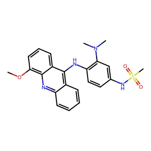 Methanesulfonamide, N-(3-(dimethylamino)-4-((4-methoxy-9-acridinyl)amino)phenyl)- structure