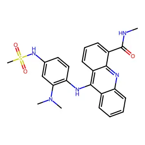 4-Acridinecarboxamide, 9-((2-(dimethylamino)-4-((methylsulfonyl)amino)phenyl)amino)-N-methyl- structure