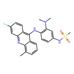 Methanesulfonamide, N-(3-(dimethylamino)-4-((3-fluoro-5-methyl-9-acridinyl)amino)phenyl)- structure