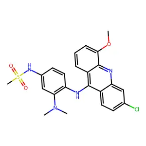 Methanesulfonamide, N-(4-((3-chloro-5-methoxy-9-acridinyl)amino)-3-(dimethylamino)phenyl)- structure