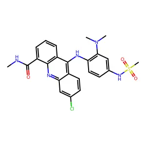 4-Acridinecarboxamide, 6-chloro-9-((2-(dimethylamino)-4-((methylsulfonyl)amino)phenyl)amino)-N-methyl- structure