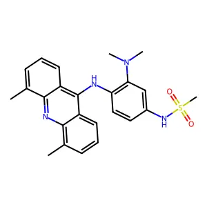 Methanesulfonamide, N-(4-((4,5-dimethyl-9-acridinyl)amino)-3-(dimethylamino)phenyl)- structure