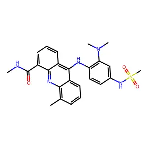 4-Acridinecarboxamide, 9-((2-(dimethylamino)-4-((methylsulfonyl)amino)phenyl)amino)-N,5-dimethyl- structure
