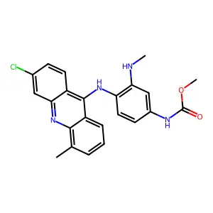 Methyl N-(4-((3-chloro-5-methylacridin-9-yl)amino)-3-(methylamino)phenyl)carbamate structure