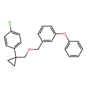 Benzene, 1-(((1-(4-chlorophenyl)cyclopropyl)methoxy)methyl)-3-phenoxy- structure