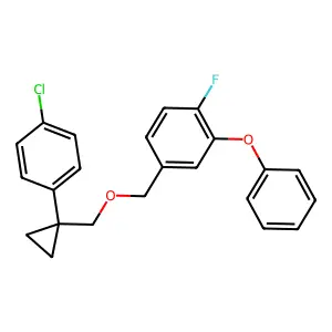 Benzene, 4-(((1-(4-chlorophenyl)cyclopropyl)methoxy)methyl)-1-fluoro-2-phenoxy- structure