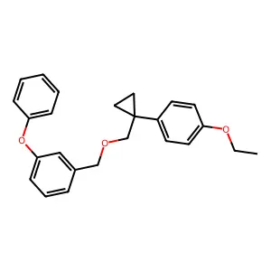 Benzene, 1-(((1-(4-ethoxyphenyl)cyclopropyl)methoxy)methyl)-3-phenoxy- structure