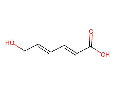 6-Hydroxyhexa-2,4-dienoic acid structure