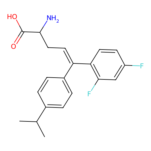5-(2,4-Difluorophenyl)-5-(4-Isopropylphenyl)-2-Amino-4-Pentenoate structure