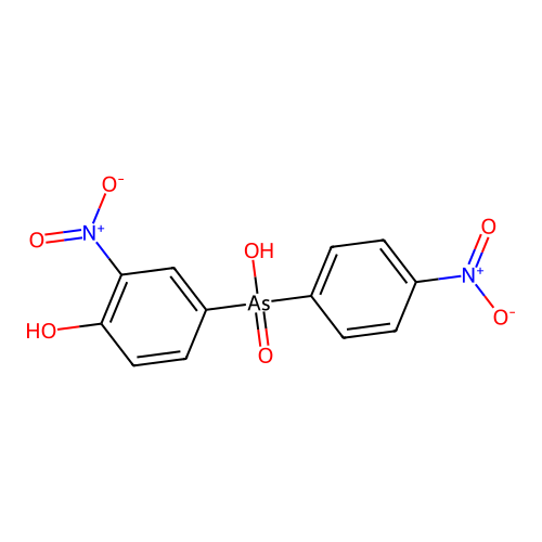 (4-Hydroxy-3-nitrophenyl)(4-nitrophenyl)arsinic acid structure