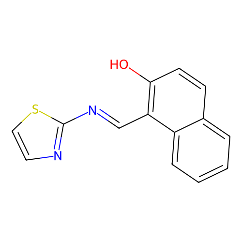 1-[(2-Thiazolylimino)methyl]-2-naphthalenol structure