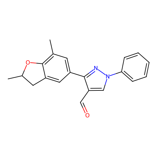 3-(2,7-dimethyl-2,3-dihydro-1-benzofuran-5-yl)-1-phenyl-1H-pyrazole-4-carbaldehyde structure