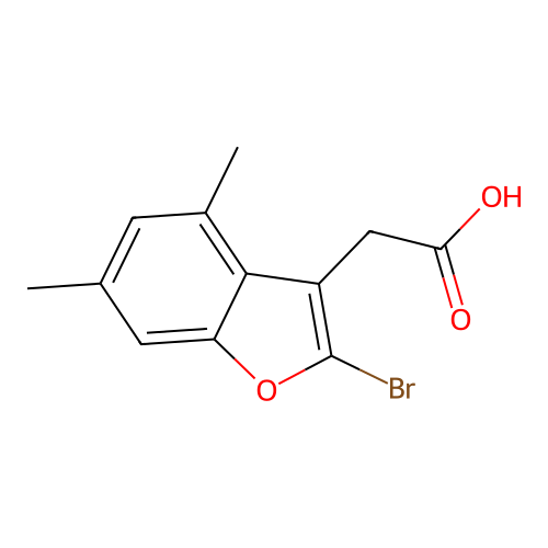 2-(2-Bromo-4,6-dimethylbenzo[b]furan-3-yl)acetic acid structure