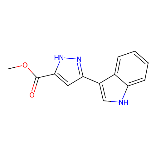 methyl 3-(1H-indol-3-yl)-1H-pyrazole-5-carboxylate structure