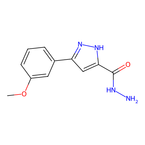 3-(3-methoxyphenyl)-1H-pyrazole-5-carbohydrazide structure