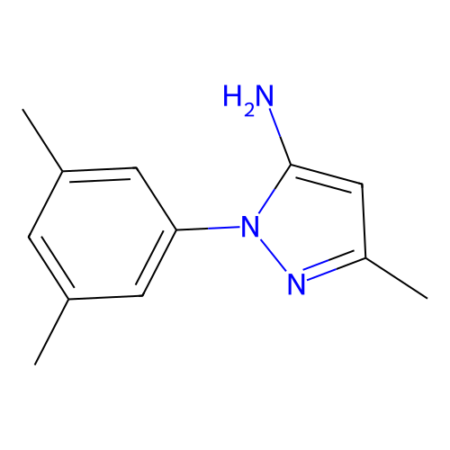 1-(3,5-dimethylphenyl)-3-methyl-1H-pyrazol-5-amine structure