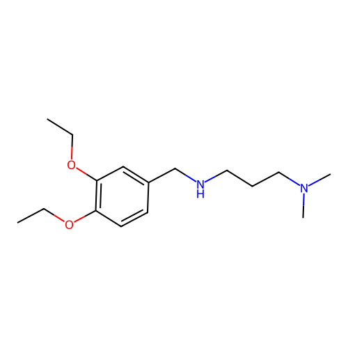 N'-(3,4-diethoxybenzyl)-N,N-dimethylpropane-1,3-diamine structure