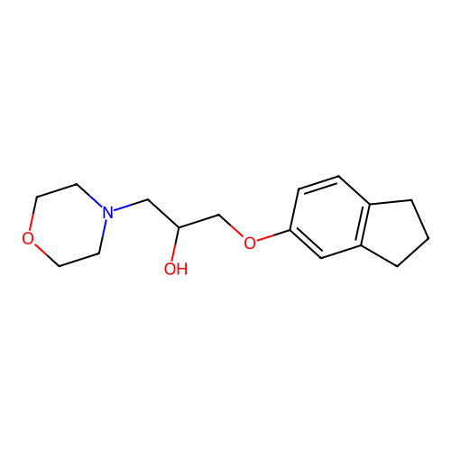 1-(2,3-dihydro-1H-inden-5-yloxy)-3-(morpholin-4-yl)propan-2-ol structure