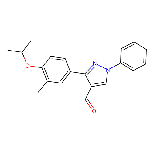 3-[3-methyl-4-(propan-2-yloxy)phenyl]-1-phenyl-1H-pyrazole-4-carbaldehyde structure