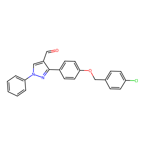 3-(4-[(4-Chlorobenzyl)oxy]phenyl)-1-phenyl-1h-pyrazole-4-carbaldehyde structure